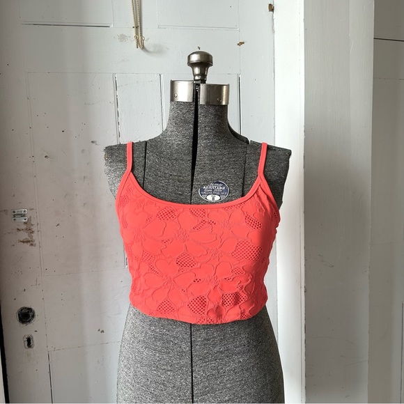 Aerie Floral Texture Padded Sports Bra - Picture 2 of 12